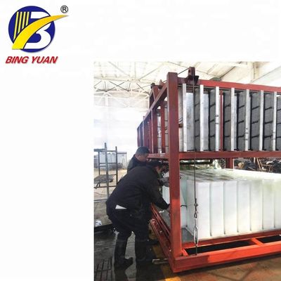 Block-Kühlbox-Maschine R404A 2.7KW 10000KG, 10 Ton Ice Block Making Machine