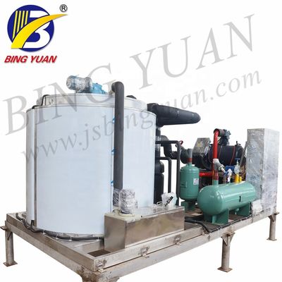 Flocken-Kühlbox-Maschine R404A 220V 3000KG, Meerwasser-Flocken-Eis-Maschine